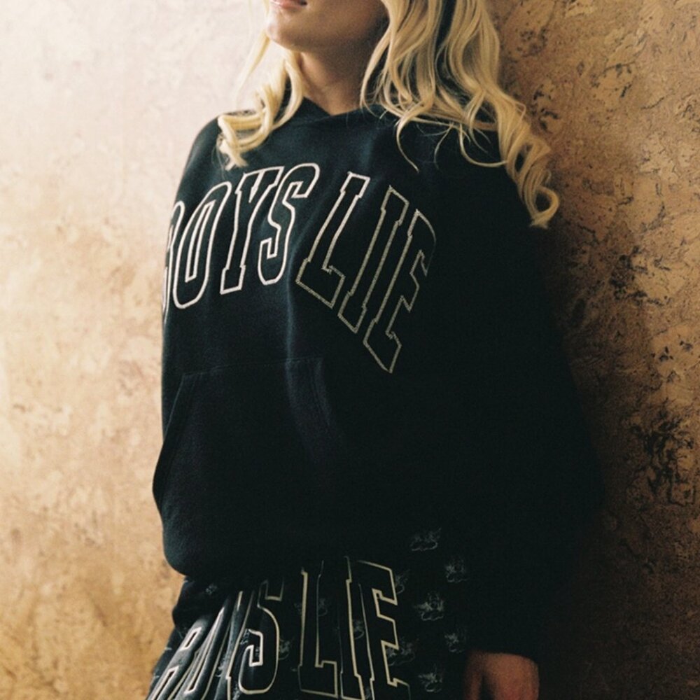 BEST Boys Lie Cool Coal Racer Hoodie Black